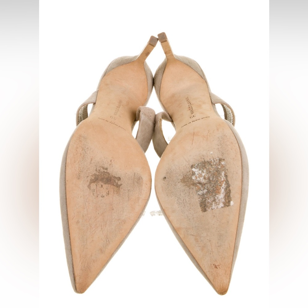 Manolo Blahnik suede mules